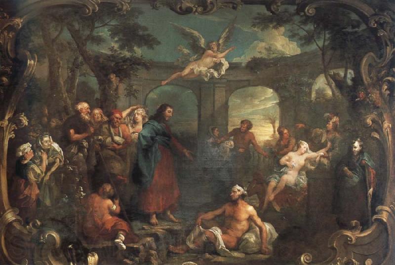 William Hogarth christ at the pool of bethesda France oil painting art